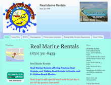 Tablet Screenshot of destinfishingboatrentals.com